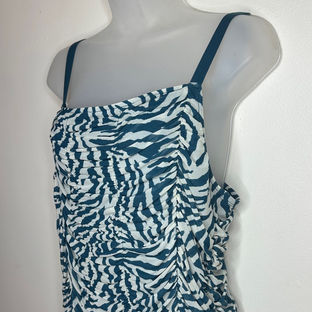 Torrid Zebra Print Camisole - Teal and White - Picture 3 of 5